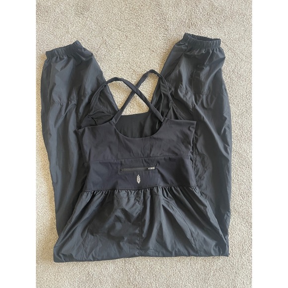 Free People Righteous Jumpsuit XL Black Sweat Wicking One Piece Casual - Picture 7 of 11